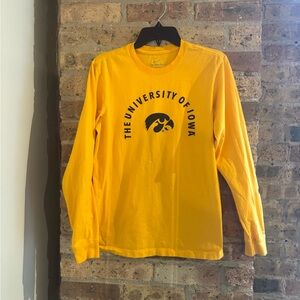 University of Iowa Yellow Nike Long Sleeve Shirt